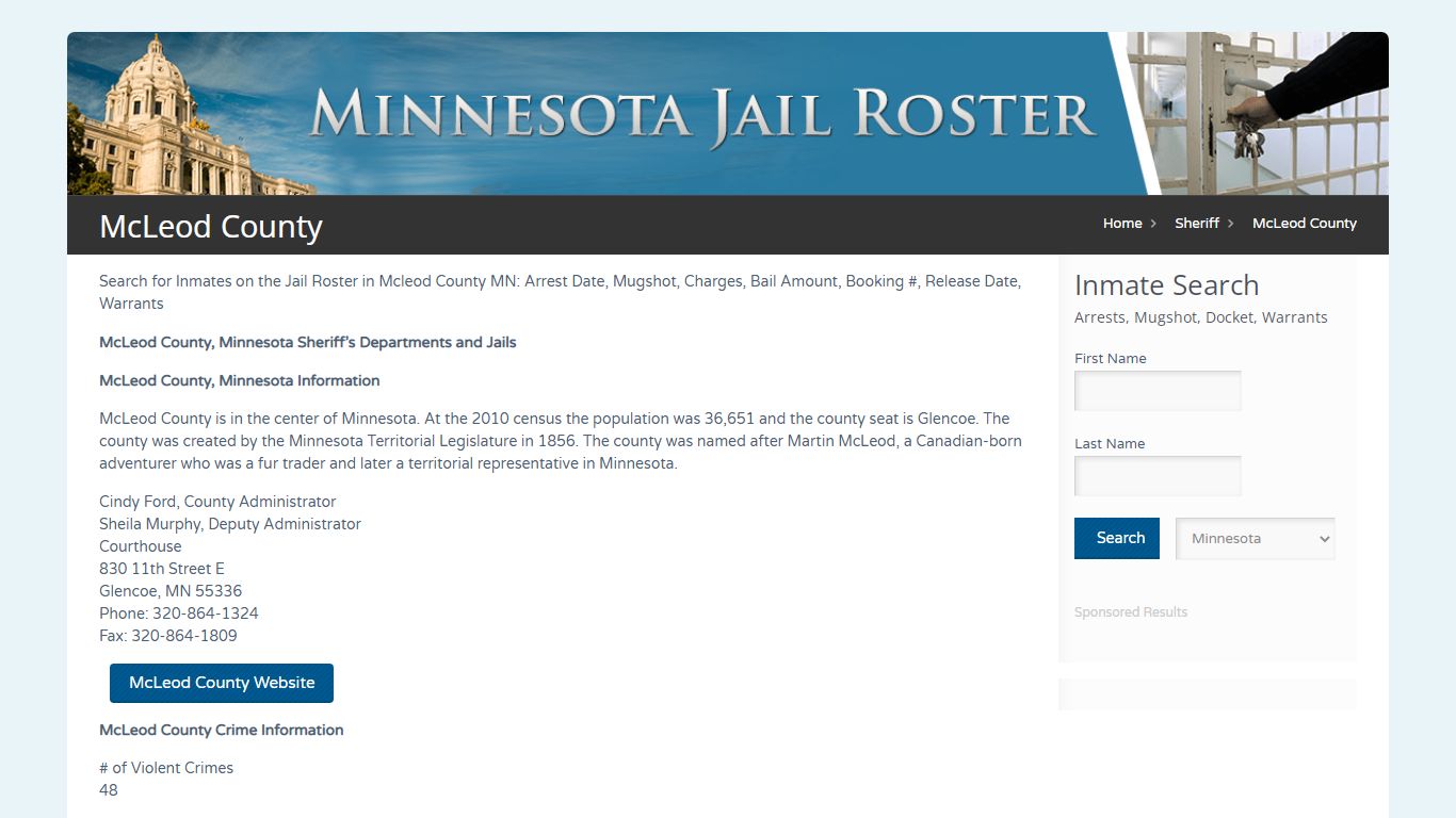 McLeod County | Jail Roster Search