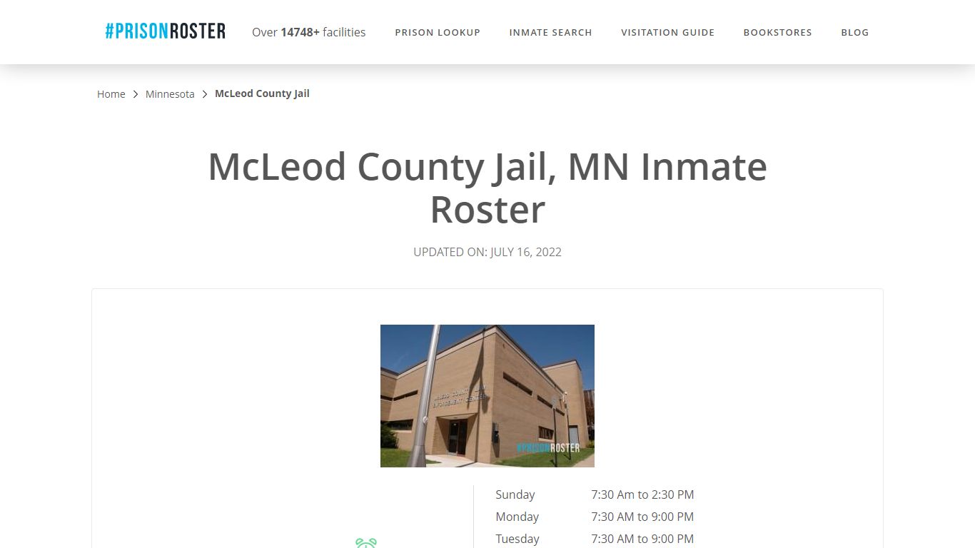 McLeod County Jail, MN Inmate Roster