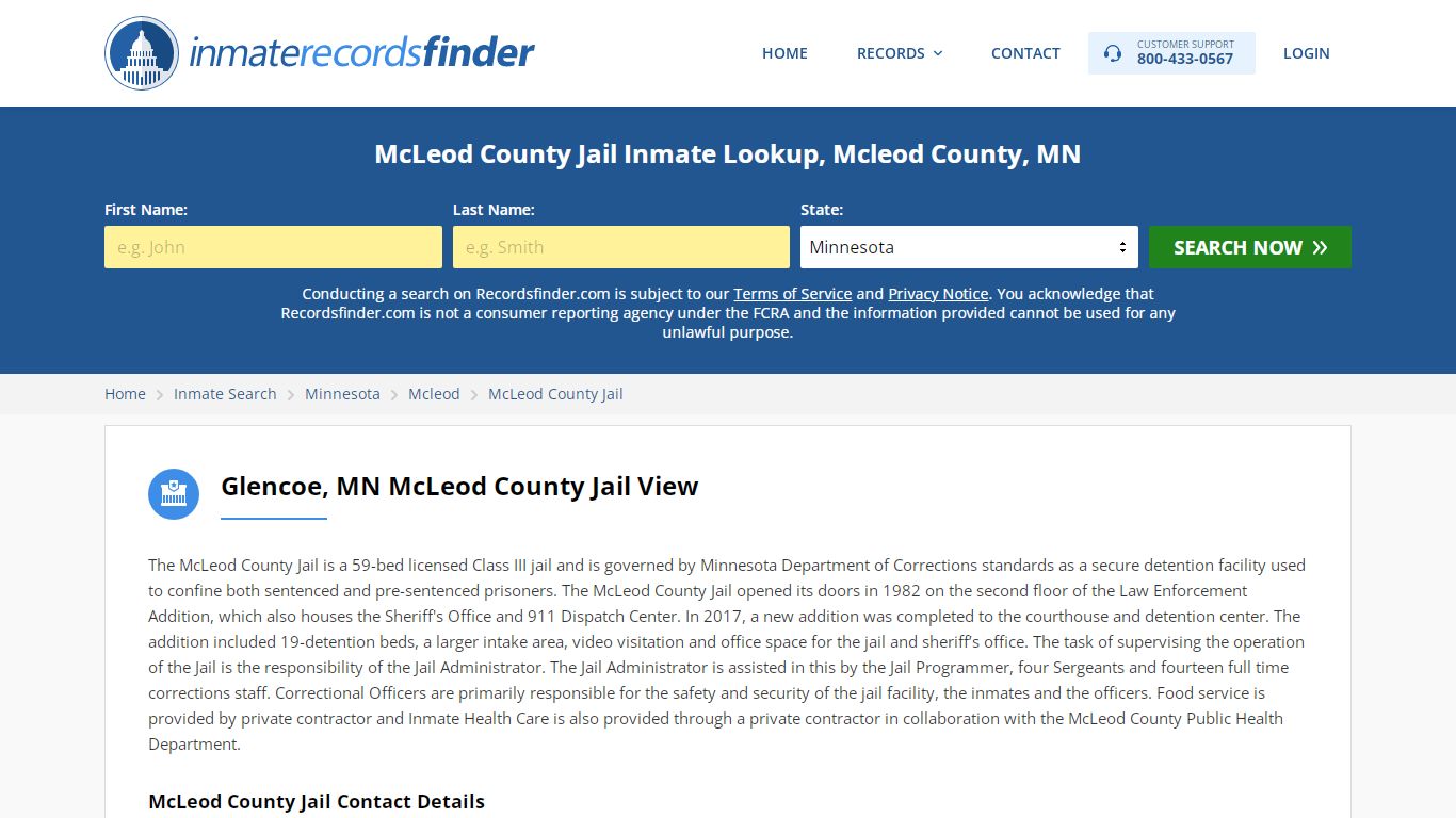 McLeod County Jail Roster & Inmate Search, Mcleod County ...
